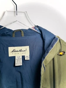 Eddie Bauer Zip Up Water Resistant Nylon Windbreaker [Green/Blue] [Unisex M/L] - Picture 1 of 4