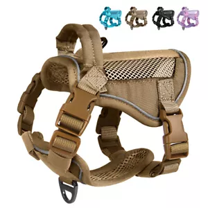 Small Tactical Dog Training Harness Outdoor Working Vest Adjustable with Handle - Picture 1 of 24