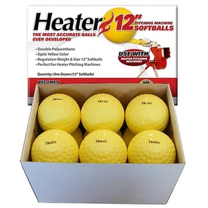 12 Pack - Heater Sports 12 Inch Dimpled Pitching Machine Softballs - Bild 1 von 2