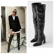 leather thigh high boots zara