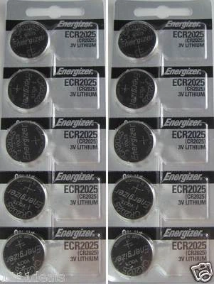 10 x FRESH Genuine Energizer CR2025 ECR2025 3V Coin Button Battery Fast Shipping - Image 1 of 4