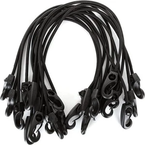 12 Pcs Bungee Cord with Hooks Black,23 Inch Heavy Duty Multipurpose Bungee Cord - Picture 1 of 3