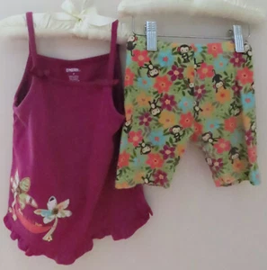 Gymboree JUNGLE GEM Girls' Size 4 Tropical Monkey Shirt & Shorts Set - Picture 1 of 7