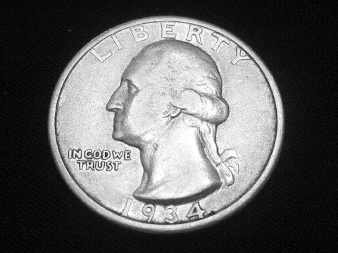 1934 Washington Quarter --- Extra Fine Cover