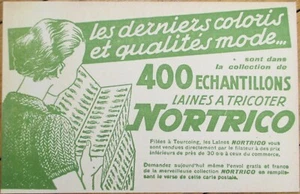 Knitting Yarn 1930s French Advertising Postcard, Nortrico - Picture 1 of 1