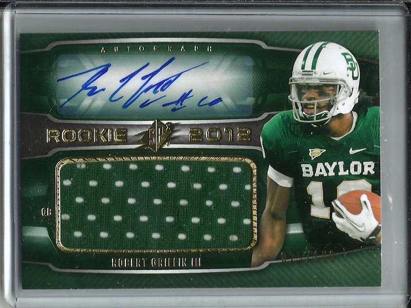 Robert Griffin III 2012 SPX Autograph Game Used Jersey Rookie #025/199 - Image 1 of 1