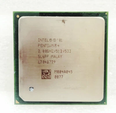 Intel Pentium 4 CPU Processor 2.8 GHz 533 MHz 512KB Socket 478/N SL6PF - Image 1 of 4