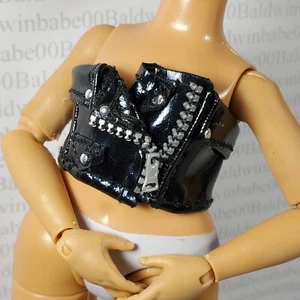 N ~ RAINBOW SHADOW HIGH ~ TOP ~ AINSLEY SLATER BLACK FAUX ZIPPER TUBE DOLL SHIRT - Bild 1 von 6