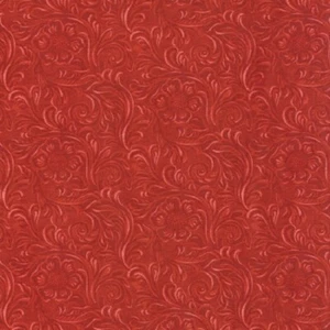 Moda 11216 22 Tooled Leather pattern " RED" BY THE YARD - Picture 1 of 1
