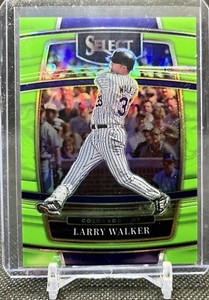 2022 Panini Select LARRY WALKER Concourse Neon Green Prizm /99 Colorado Rockies