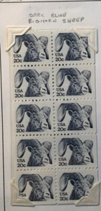 NANEE-B) BOOKLET PANE OF 10 MOGNH,#1949A, BIGHORN SHEEP,1982, PERF 11, BK948 - Imagen 1 de 2
