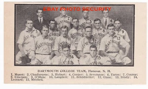 IDd named 1908 vintage DARTMOUTH BASEBALL PLAYERS TEAM PHOTO Ivy League college - Picture 1 of 6