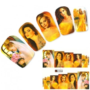 Pegatina tatuaje nail art modelo glamour adolescente uñas pegatina - Imagen 1 de 2