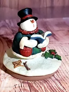 Pupazzo di Neve Candela Canto Barattolo Topper di Sullivans Natale Inverno - Apertura 2,75" - Foto 1 di 10