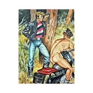 ETIENNE Gay Bikers Matte Poster Physique Pictorial Homoerotic - Picture 1 of 7