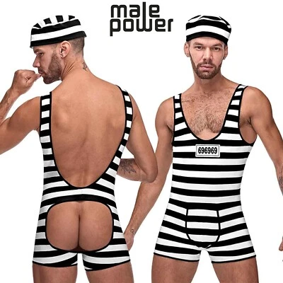 MalePower Hard Time Costume Prisoner - Tuta da Prigioniero Erotico Uomo S/M-L/XL - Bild 1 von 4