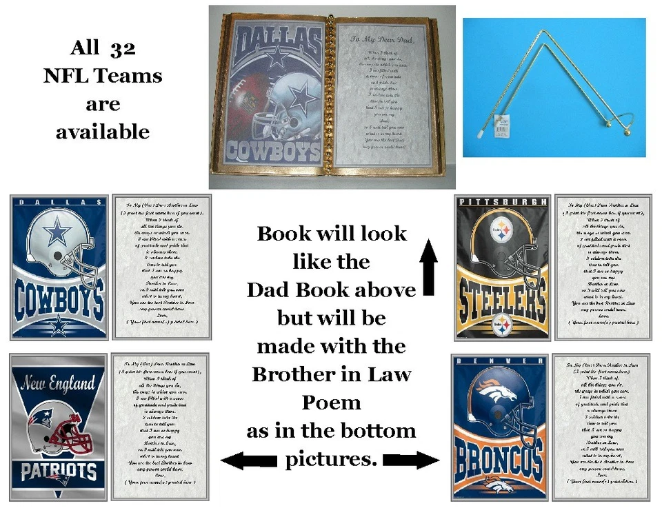  Brother in Law NFL Birthday,Father's Day,Valentine's Day or,Christmas Gift - Image 1 of 1