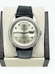 Vintage Platinum Rolex President Day Date 1804 Diamond Dial Diamond Bezel 1964 - Picture 1 of 11