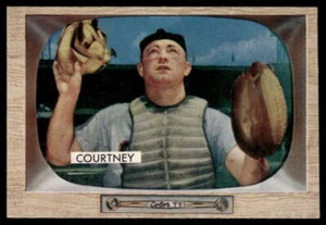 NM+/- 1955 BOWMAN #34 CLINT COURTNEY WHITE SOX UNCREASED GUM STAIN TPHLC-10007 - Picture 1 of 2