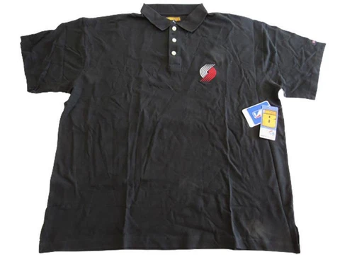 NEW Portland Trail Blazers Mens Big & Tall Sizes Majestic Black Polo Shirt Cover