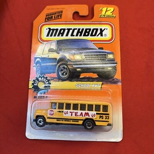 MATCHBOX # 12 ORANGE YELLOW SCHOOL BUS MB47-E24 - Picture 1 of 2