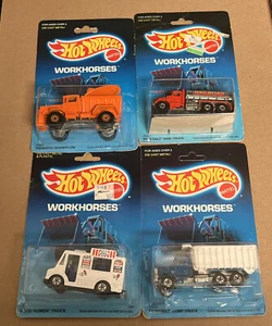 Hot Wheels Workhorses Lot Snowplow Tank Truck Dump Good Humor 1986 - Picture 1 of 5