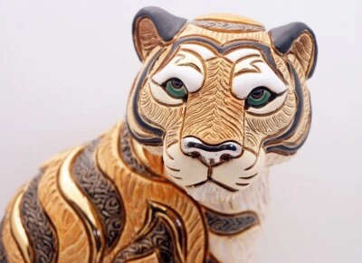 New De Rosa Rinconada Figurine Amazing Large Tiger Sitting Statue Big Cat DeRosa - Image 1 of 4