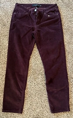 Calça feminina de veludo bordô Calvin Klein - Imagem 1 de 4