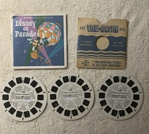 GAF View-Master 3 Reels With BOOKLET ~ DISNEY ON PARADE ~ 1970 - Picture 1 of 8