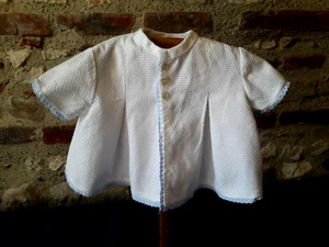 N02 Brassière Bébé coton JANOT ET CHONCHON T.6m VINTAGE 60 Coton baby vest sz 6m - Imagen 1 de 9