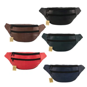 Leder Bauchtasche Gürteltasche Hüfttasche Tasche Damen Herren Sport Freizeit Neu - Bild 1 von 7