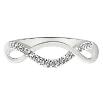 14KT White Gold 0.04Ct IGI Certified Natural White Diamond Anniversary Ring - Image 1 of 4