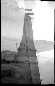 Exposition multiple voiture église - Ancien négatif photo an. 1930 - Picture 1 of 1