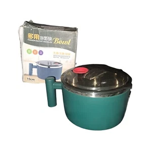 Stainless Steel Instant Noodle Bowl Double Layer Insulated Ramen Bowl W/ Lid - Picture 1 of 5