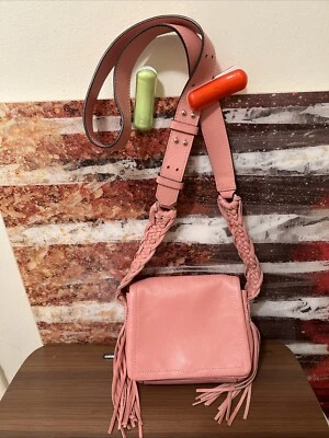 Bolso Bandolera Rebecca Minkoff Wendy Rosa Cuero Flecos Tamaño Pequeño Foto 1 de 4