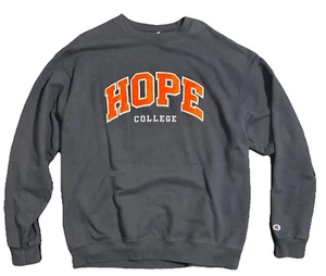 Champion Hope College Flying Dutchmen Crewneck Sweatshirt Size XL Navy Blue - Picture 1 of 9