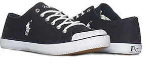 Zapatos informales de lona POLO RALPH LAUREN 990245C CHANDLER Yth's (M) negros/blancos - Imagen 1 de 5