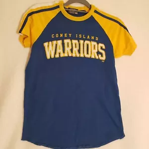 Coney Island Warriors Blue Yellow Small Tshirt Applique Steve & Barry's - Picture 1 of 4