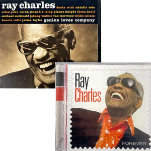 Ray Charles 2 CD Bundle Genius Loves Company Duets 2004 + Forever USPS 2013 - Picture 1 of 6