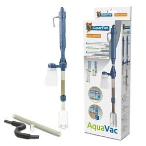 SUPERFISH AQUAVAC AQUARIUM FISH TANK VACUUM CLEANER ADJUSTABLE WATER SYPHON - Picture 1 of 12