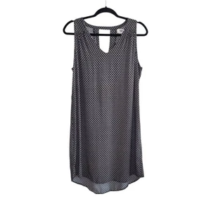 Old Navy Black & White Floral Print Sleeveless V-Neck Etuikleid Damen Gr. L - Bild 1 von 7