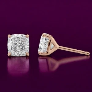 Pendiente de oro rosa de 14 quilates para mujer 2,00 quilates IGI Lab... - Imagen 1 de 6