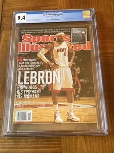 LeBron James Sports Illustrated CGC 9.4 Wh Newsstand (Miami Heat) #023 + magnet - Picture 1 of 4
