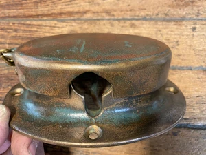 TUBO DE CADENA DE ANCLAJE OVALADO DE BRONCE WILCOX CRITTENDEN DE COLECCIÓN - Imagen 1 de 12