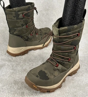 Muck Boots Womens Sz 10 Green Camo Nomadic Sport Agate Lace Vibram Arctic Grip - Image 1 of 4