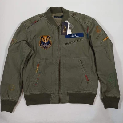 Polo Ralph Lauren Mens Bohemian Bomber Jacket - Green - Size Medium - BNWT - Image 1 of 4