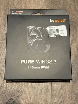 be quiet! Pure Wings 3 140mm PWM Case Fan - Black in box never opened - Image 1 of 2