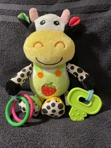 Baby Fams Baby Toy Rattle Tether Educational Cow Clip On - Picture 1 of 6