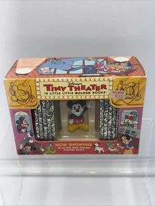 1993 Disney's Tiny Theater 10 Little Little Golden Books With Mickey Figure NEW - Picture 1 of 8