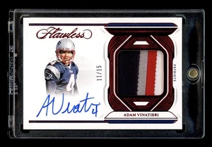 2023-2024 Panini Flawless Adam Vinatieri 4 Color Patch Auto Ruby SP /15 HOF - Picture 1 of 2
